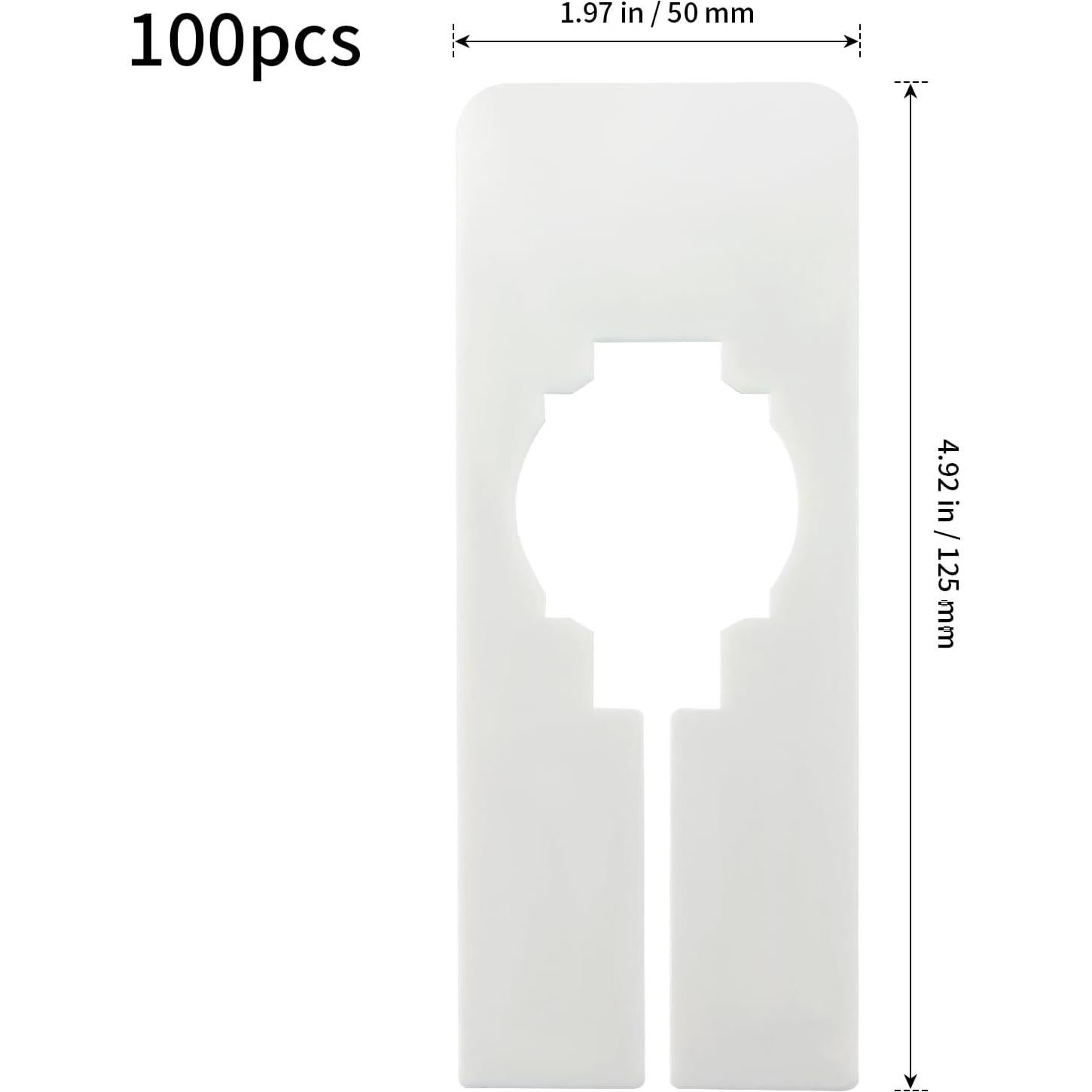 Divisores de Ropa SHEUTSAN 100 Piezas 12.5x5cm Plástico Blanco