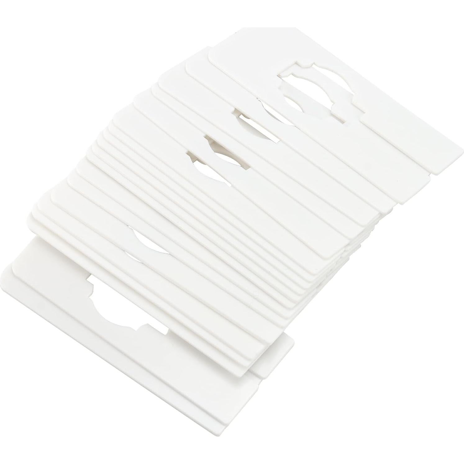 Divisores de Ropa SHEUTSAN 100 Piezas 12.5x5cm Plástico Blanco