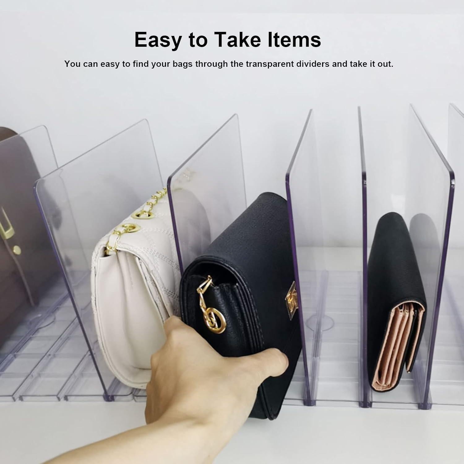 Organizador de Bolsos PHOJEWI Ajustable Transparente 63x24cm