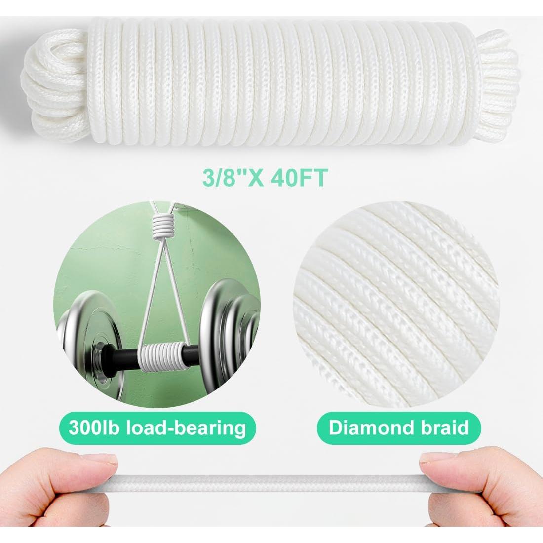 Cuerda de Polipropileno 12.3 m PH PerkHomy Blanca 9.5 mm