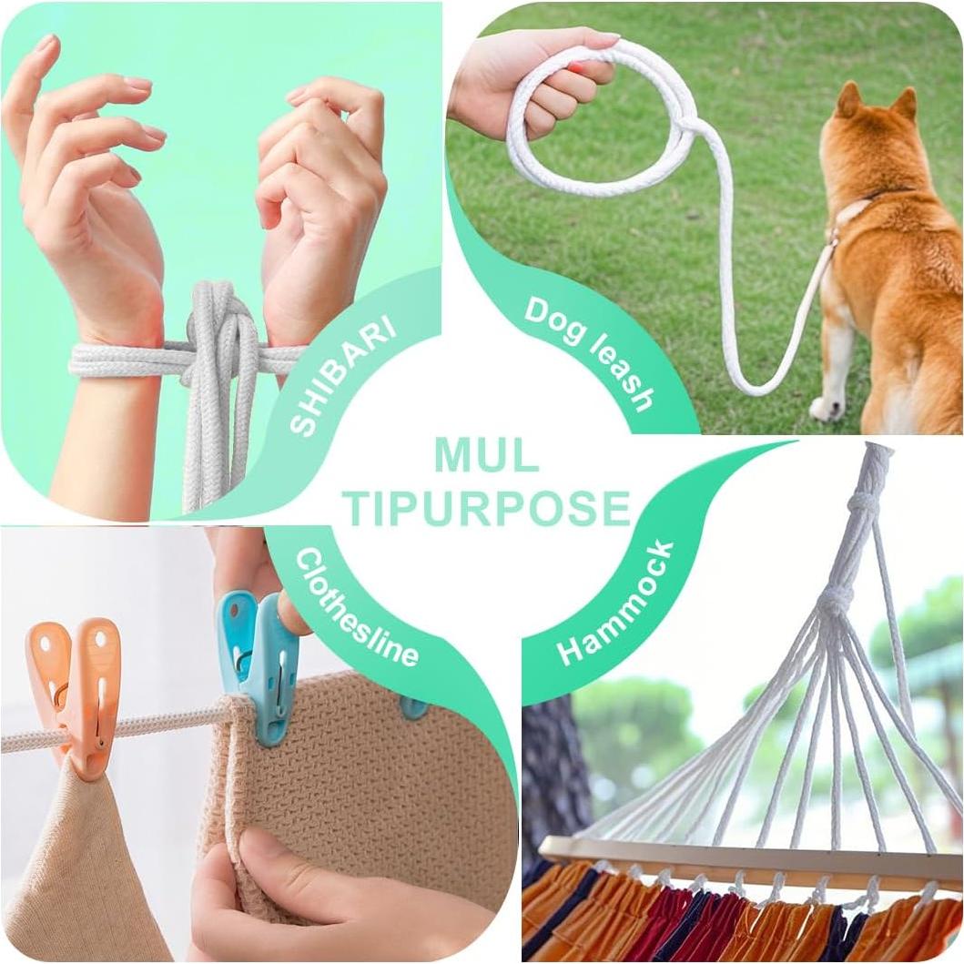 Cuerda de Polipropileno 12.3 m PH PerkHomy Blanca 9.5 mm