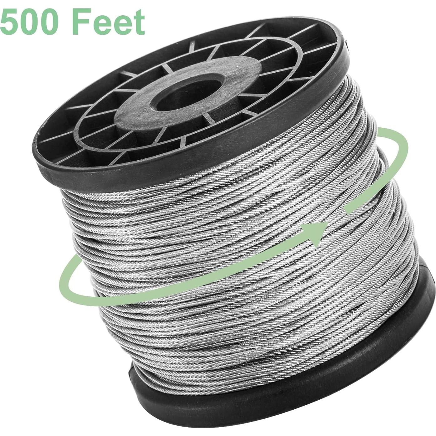 Cable de Alambre Trenzado Yarlung 1/16" x 152.4m Acero Inoxidable