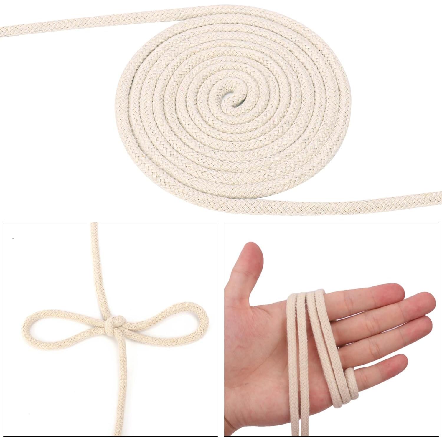 Cuerda de Ropa de Algodón IHDYPPEW 152.4m 0.48cm Blanca