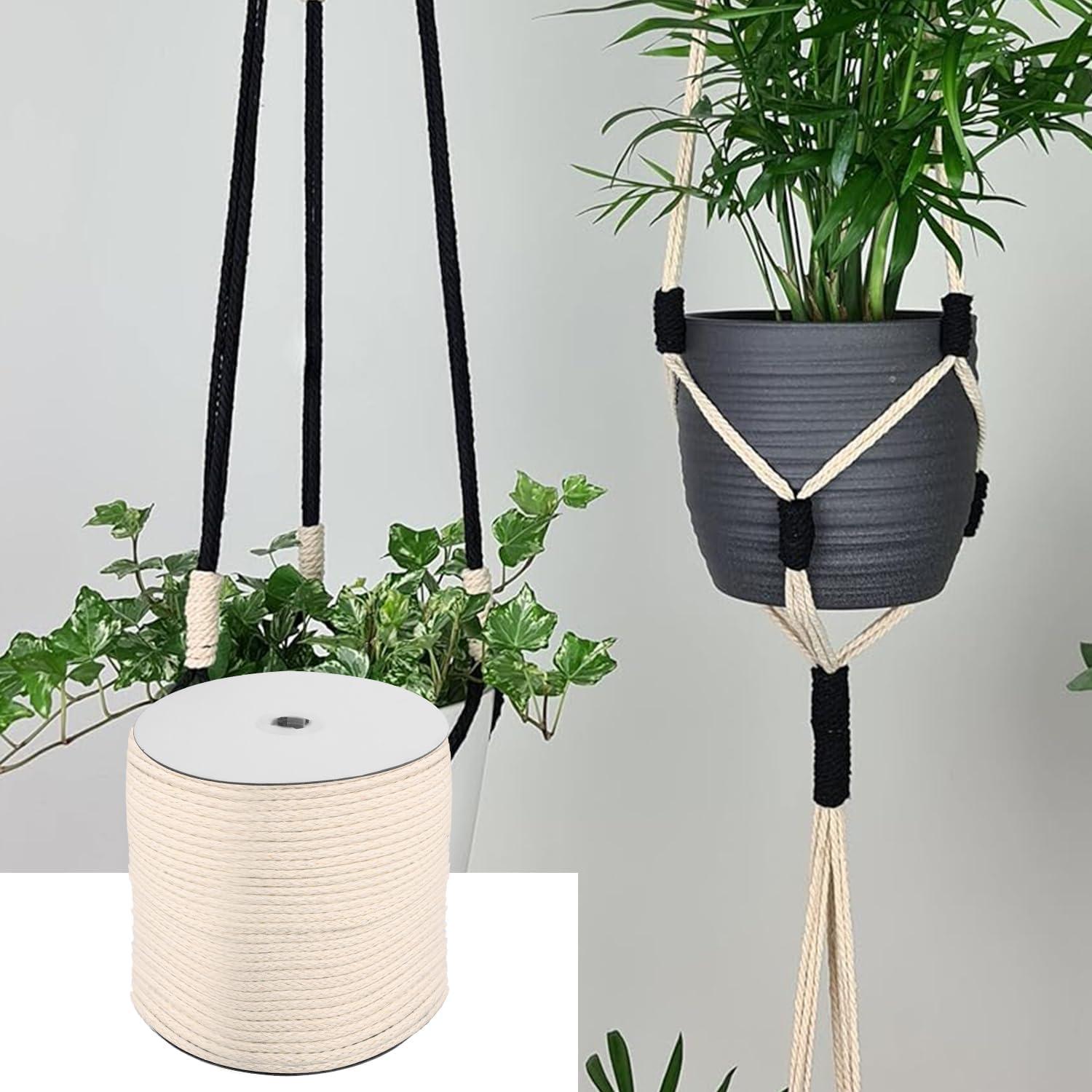 Cuerda de Ropa de Algodón IHDYPPEW 152.4m 0.48cm Blanca