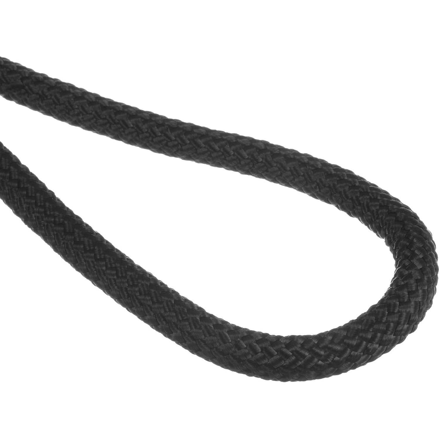 Cuerda de Poliéster Trenzada 15m 8mm Negra uxcell - Camping, Pesca