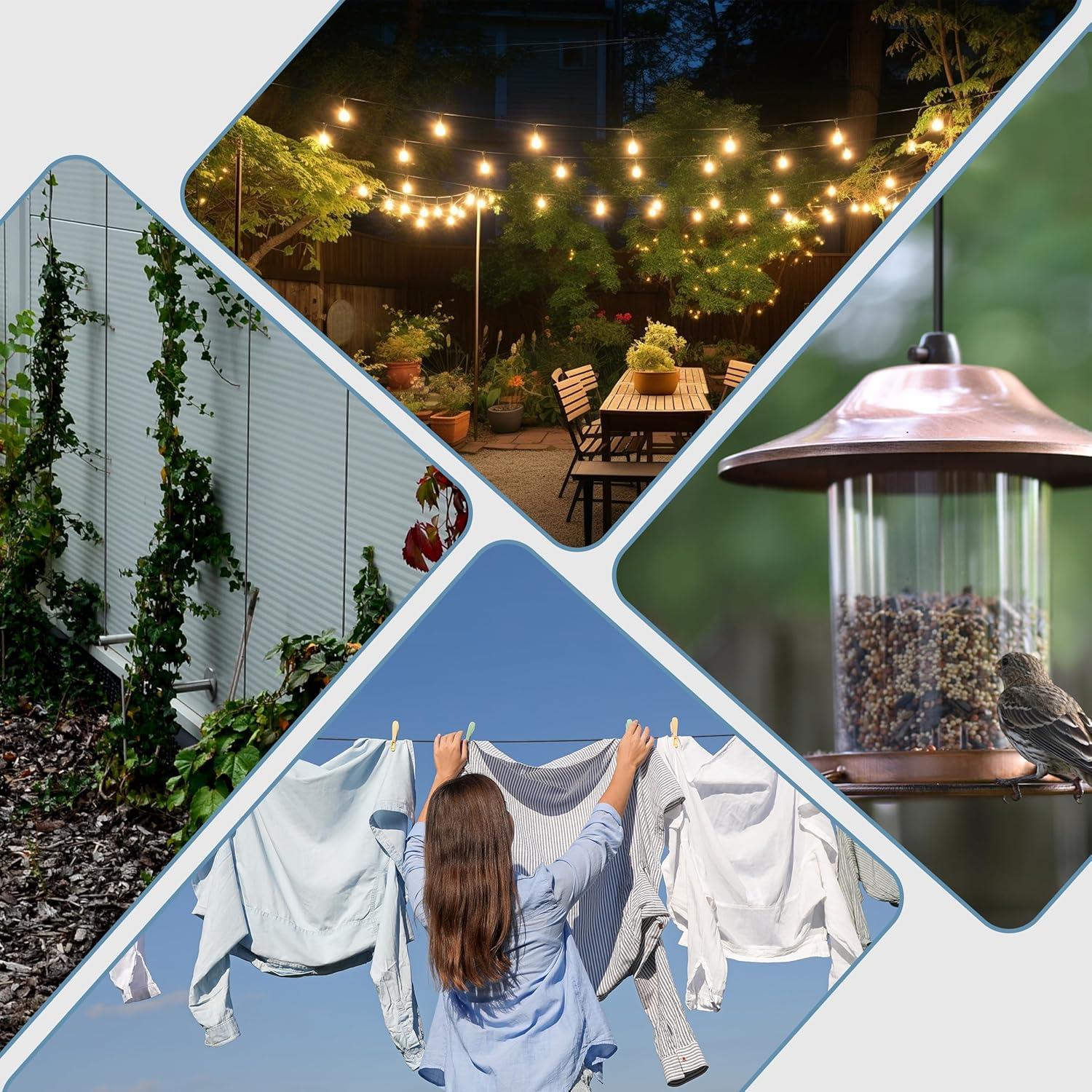 Cable de Acero Trenzado Houseables 1/16" (0.16 cm) 60.96 m