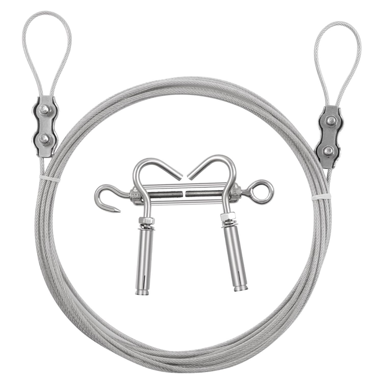 Cuerda de Ropa DEWEL 3.3m Acero Inoxidable Alta Resistencia