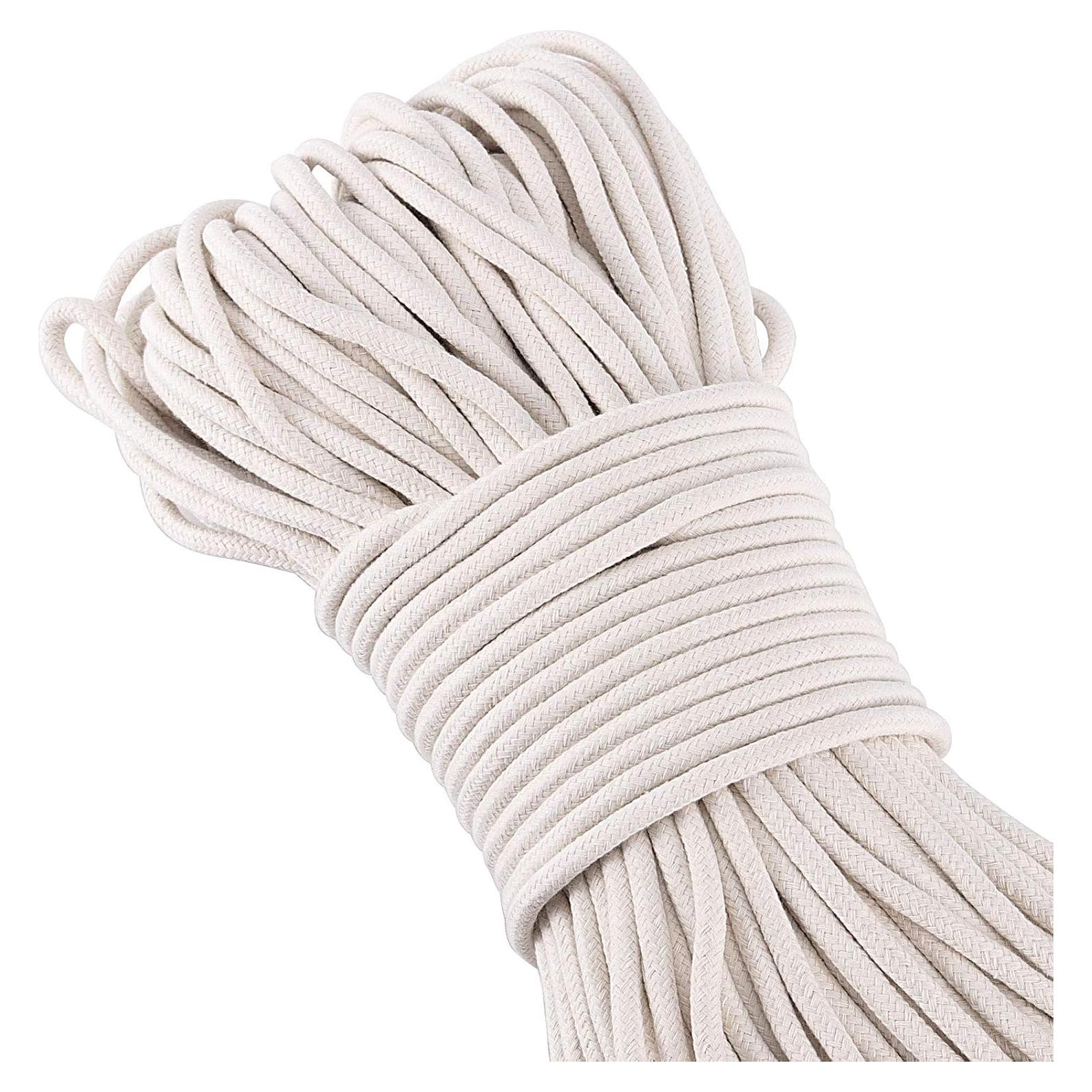 Cuerda de Algodón Natural Blanca 100 Metros 0.64 cm ZEONHEI