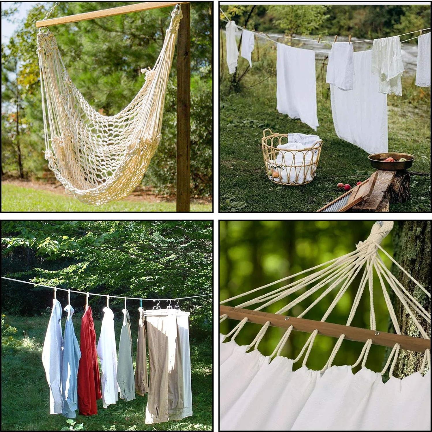 Cuerda de Algodón Natural Blanca 100 Metros 0.64 cm ZEONHEI