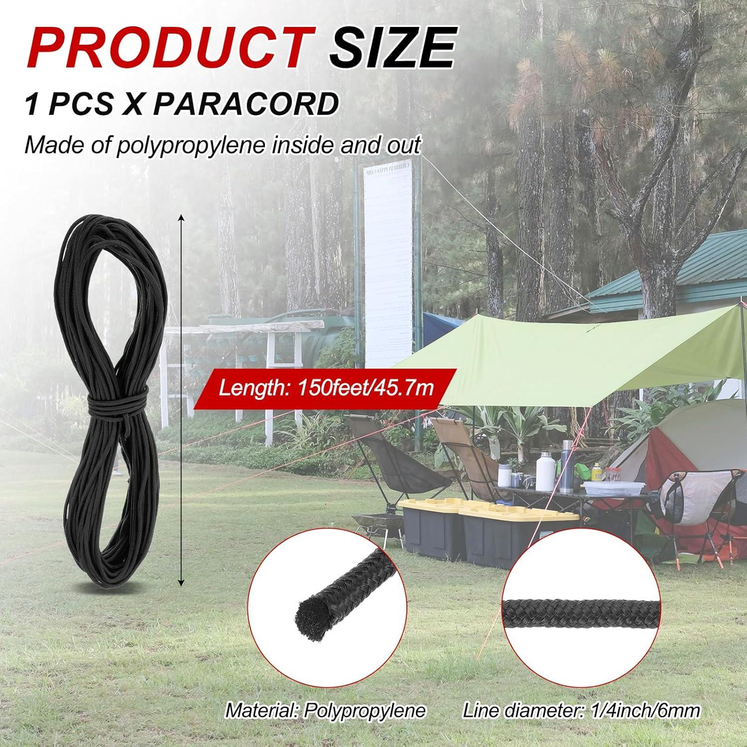 Cuerda Utilitaria Trenzada MECCANIXITY 6mm x 45.7m Negra