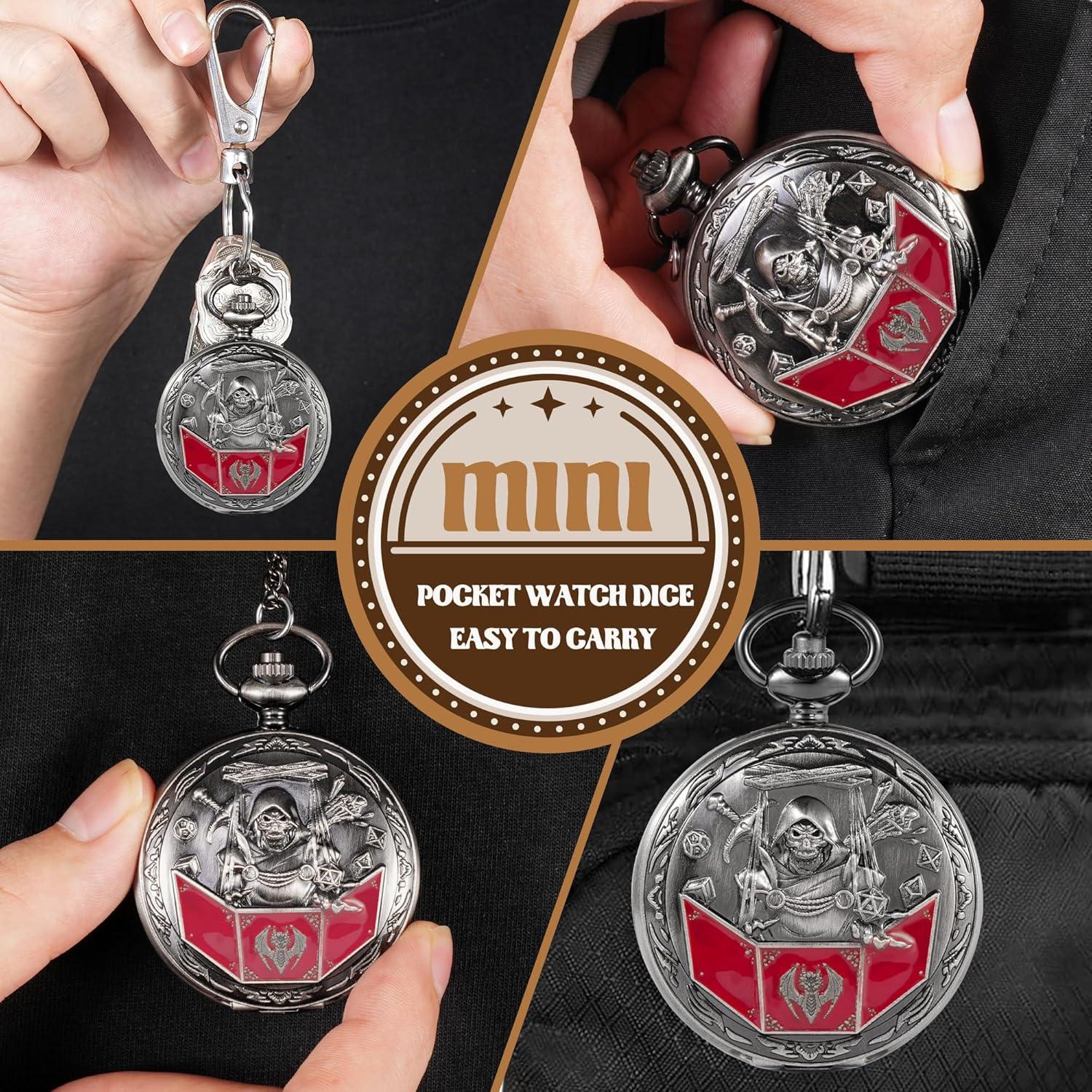 Juego de Dados D&D Banloga 7PCS Metal Plata Antigua