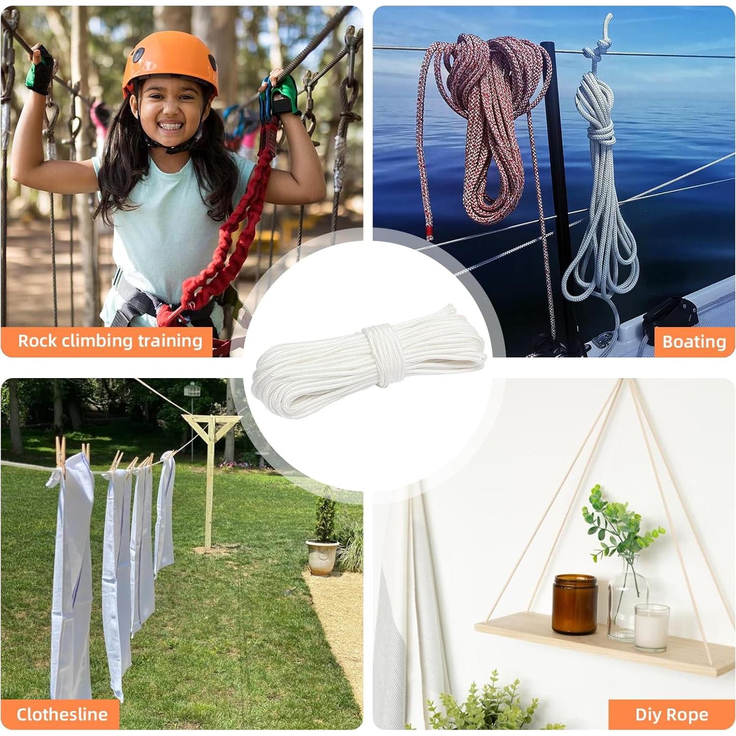 Cuerda de Nylon 6mm XINSHUNCAN 15M Resistente para Camping