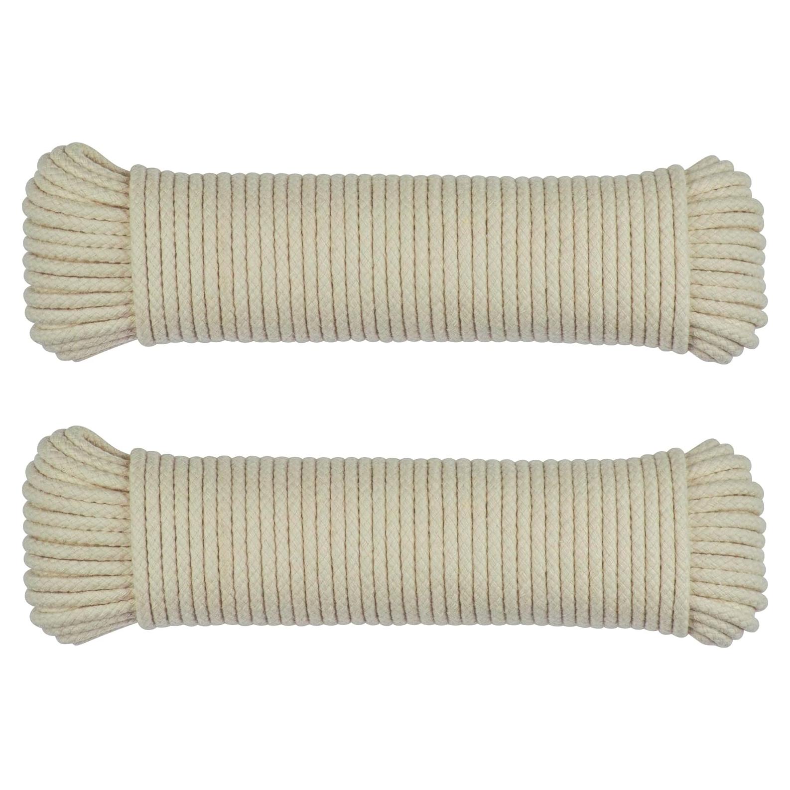 Cuerda de Algodón Natural SteadMax 61 m 0.64 cm para Camping