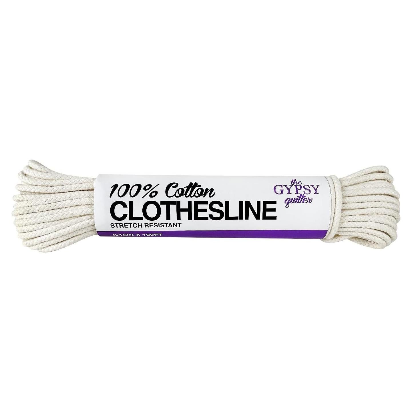 Cuerda de Ropa 100% Algodón Gypsy Quilter 30.5m Blanca
