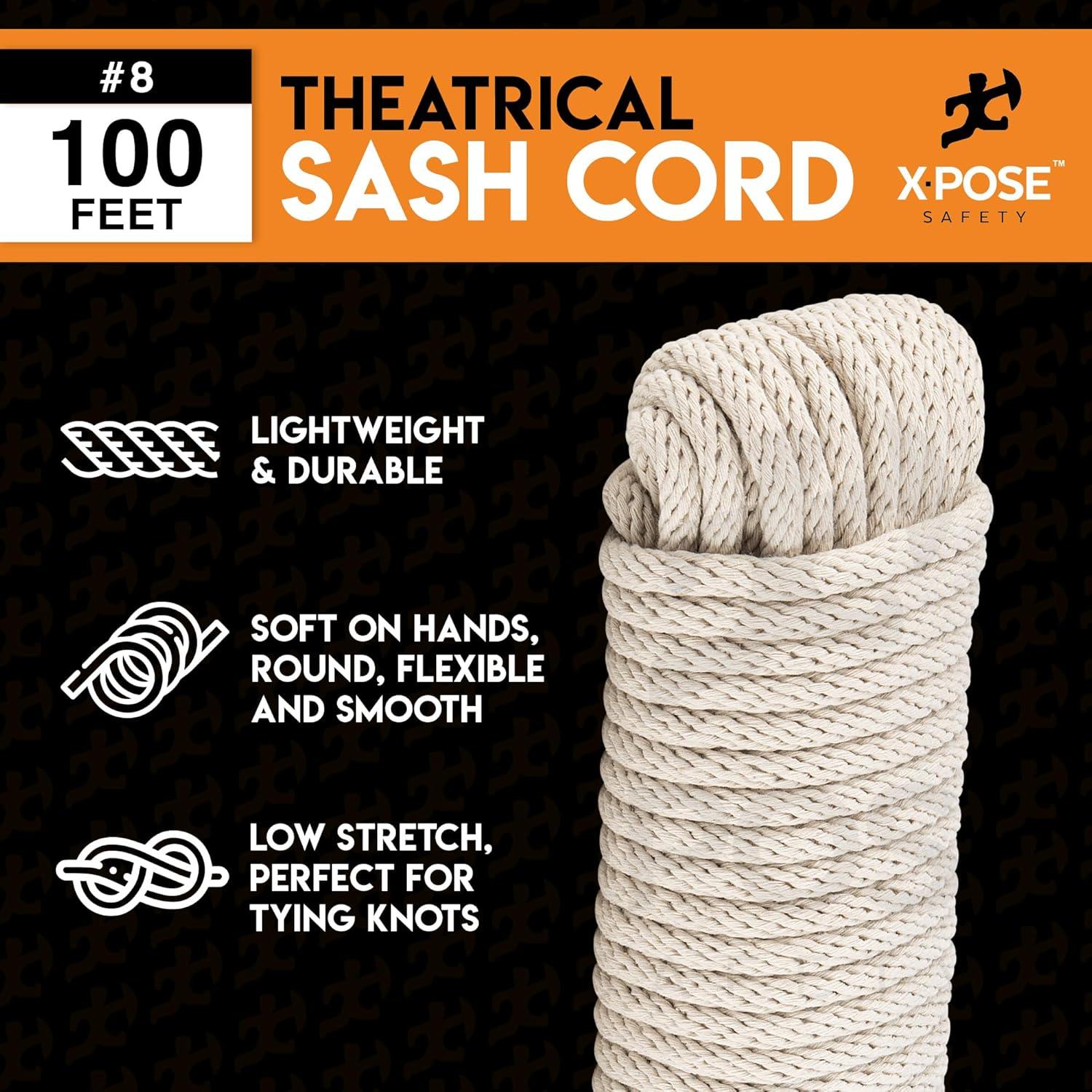 Cuerda de Sash Xpose Safety 1/4" 100 Metros Algodón Nylon