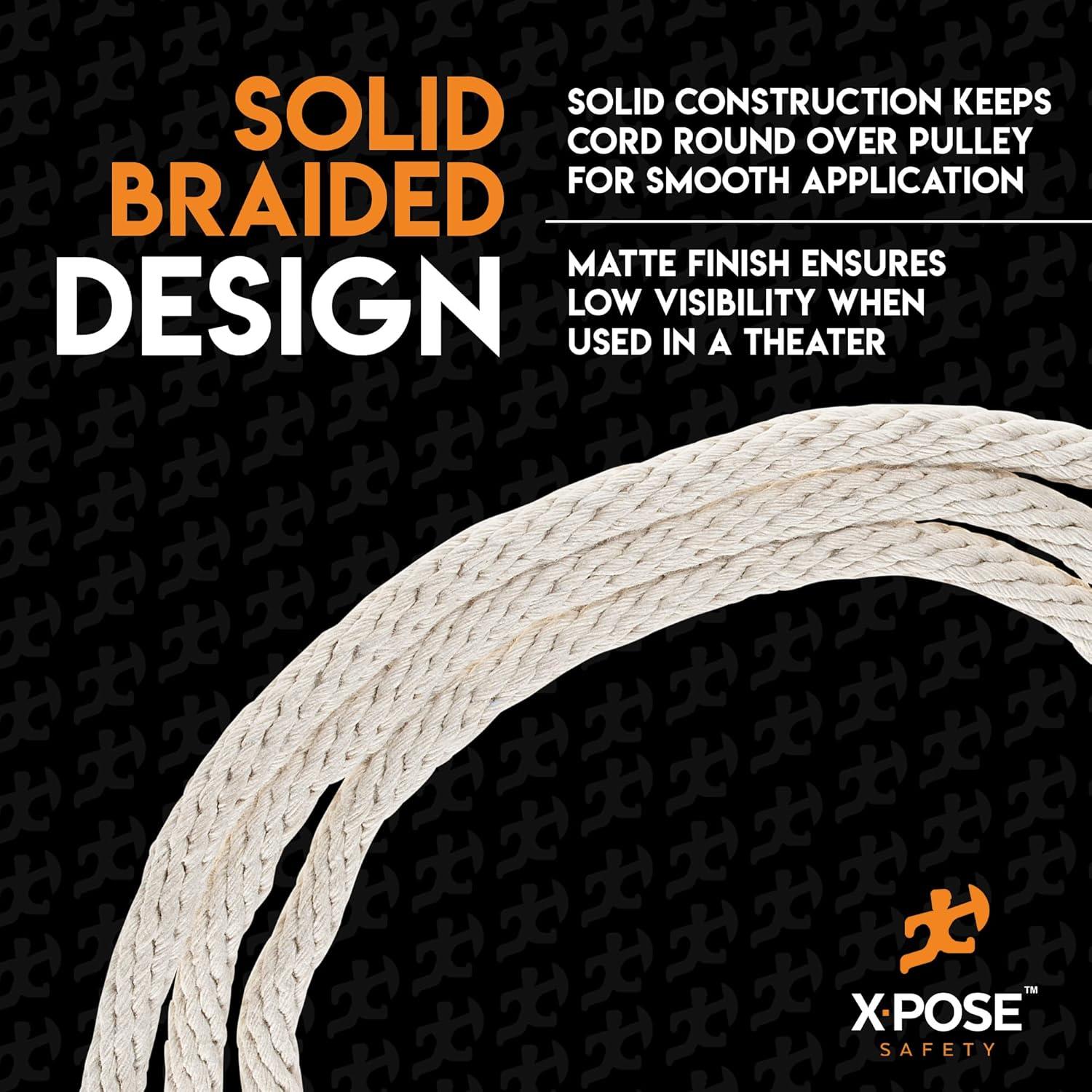 Cuerda de Sash Xpose Safety 1/4" 100 Metros Algodón Nylon