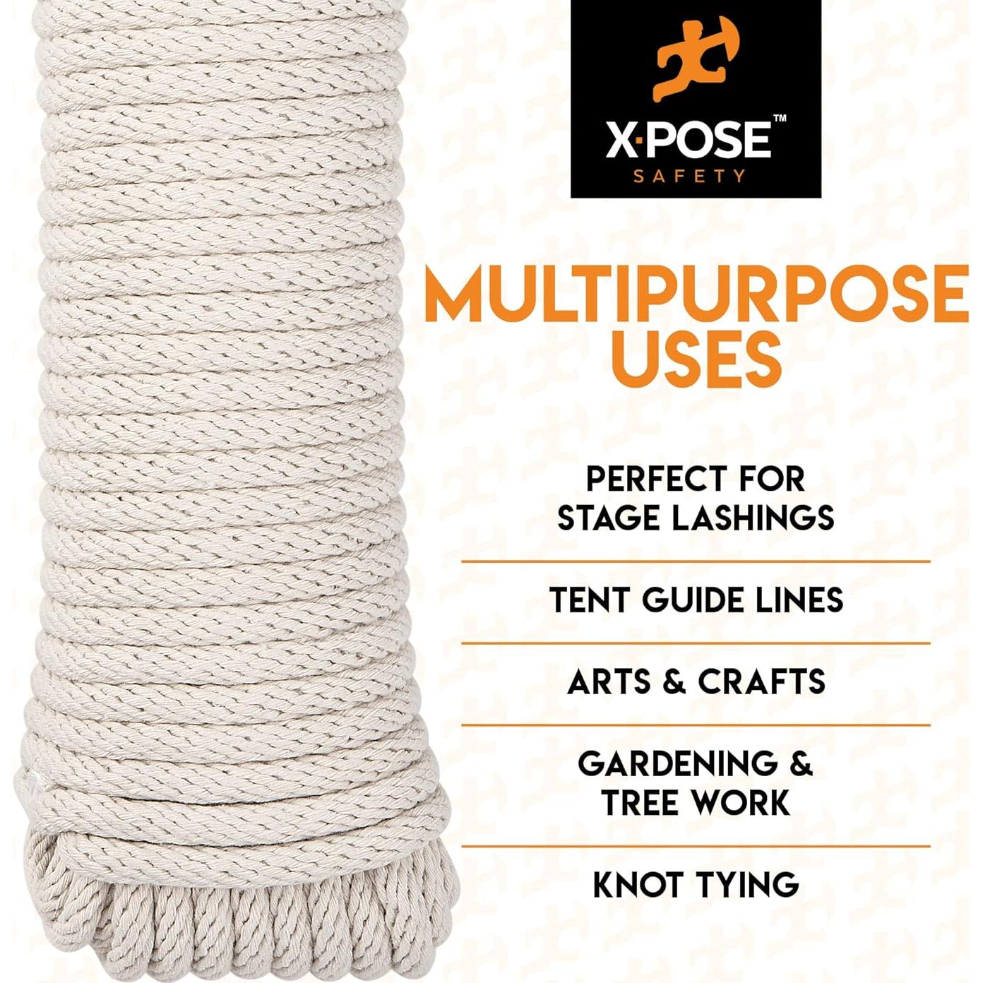 Cuerda de Sash Xpose Safety 1/4" 100 Metros Algodón Nylon