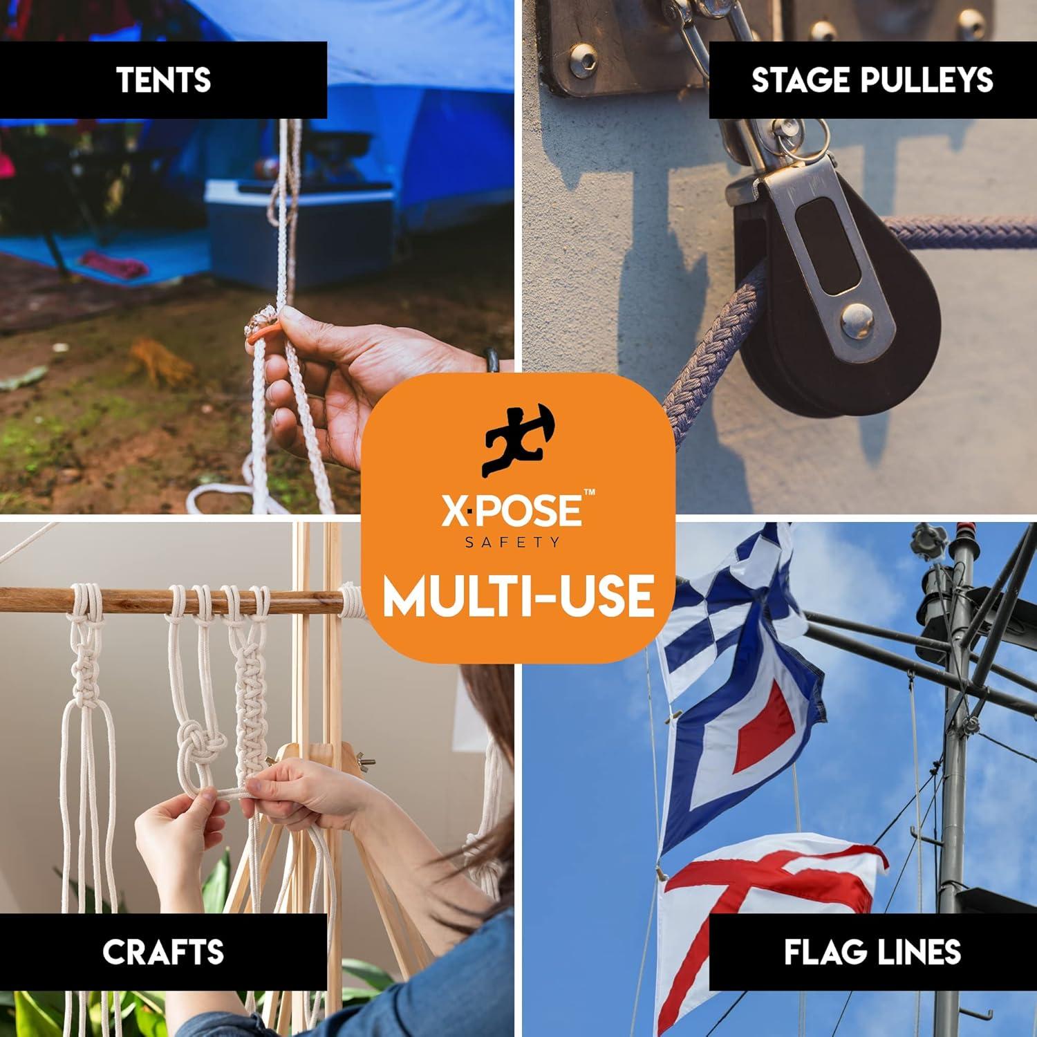 Cuerda de Sash Xpose Safety 1/4" 100 Metros Algodón Nylon