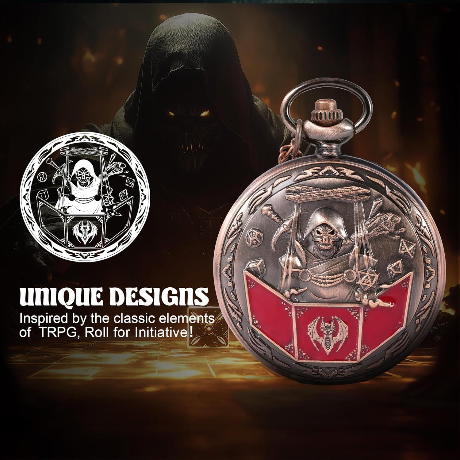 Juego de Dados D&D Banloga 7PCS Metal Cobre Mini Estuche