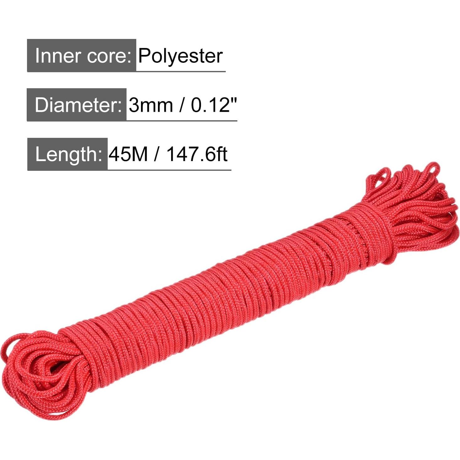 Cuerda Trenzada de Polipropileno MECCANIXITY 45M 3mm Roja