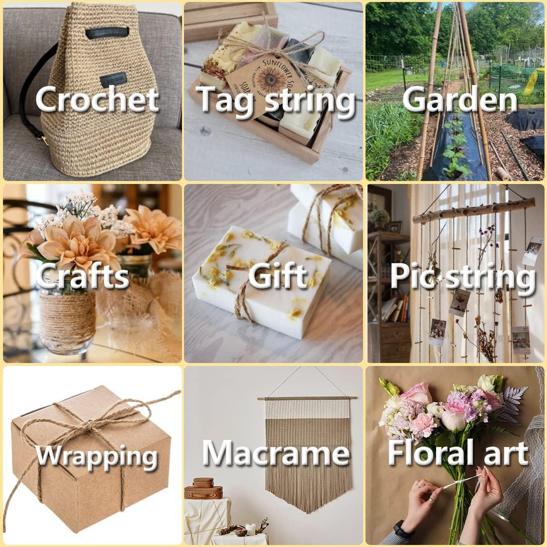 Cuerda de Yute 1100FT PH Perkhomy 2mm Natural para Manualidades