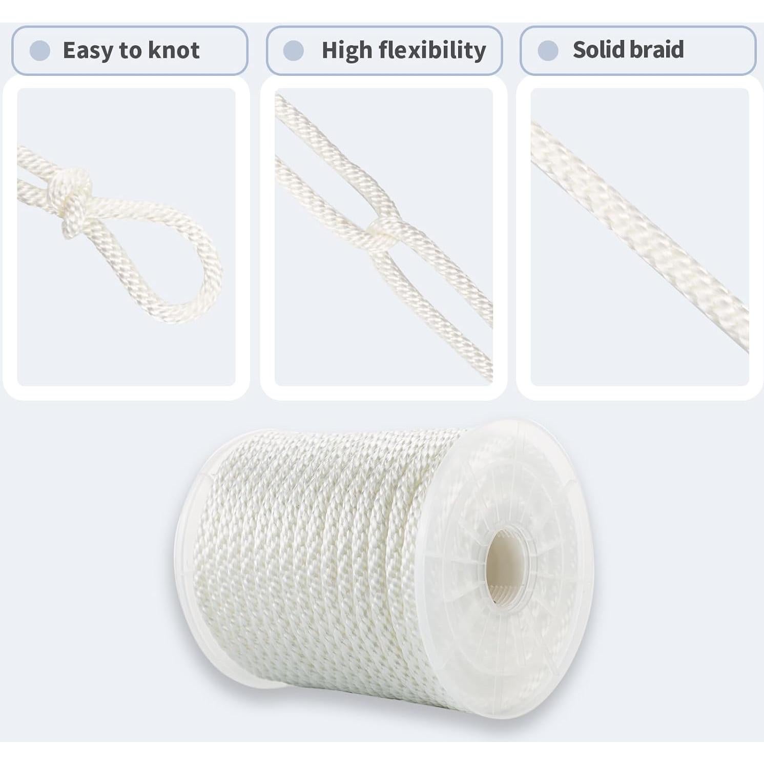 Cuerda de Nylon Trenzada 30.48m 3/8" Alta Resistencia UV