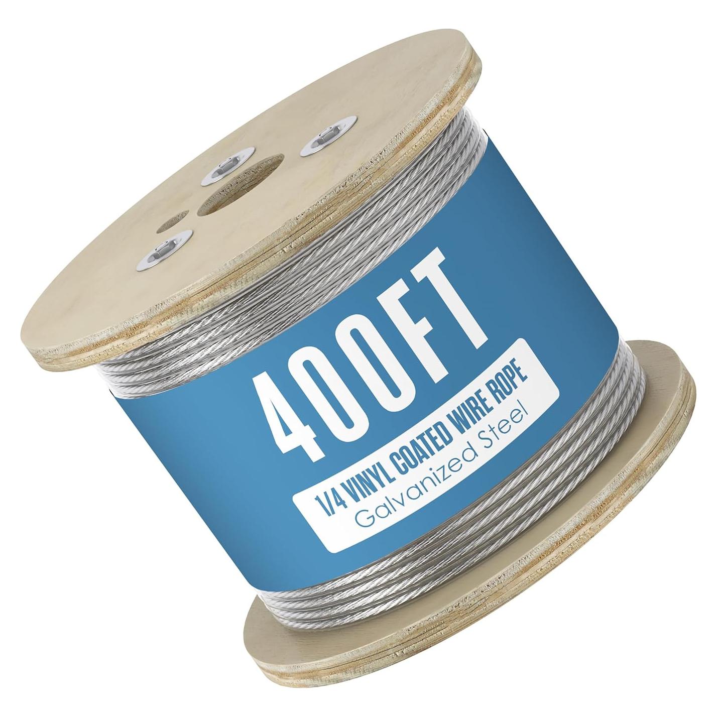 Cable de Acero Galvanizado 1/4" Houseables 400 Pies