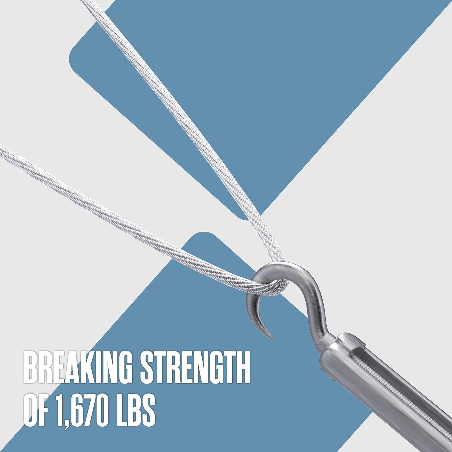 Cable de Acero Galvanizado 1/4" Houseables 400 Pies