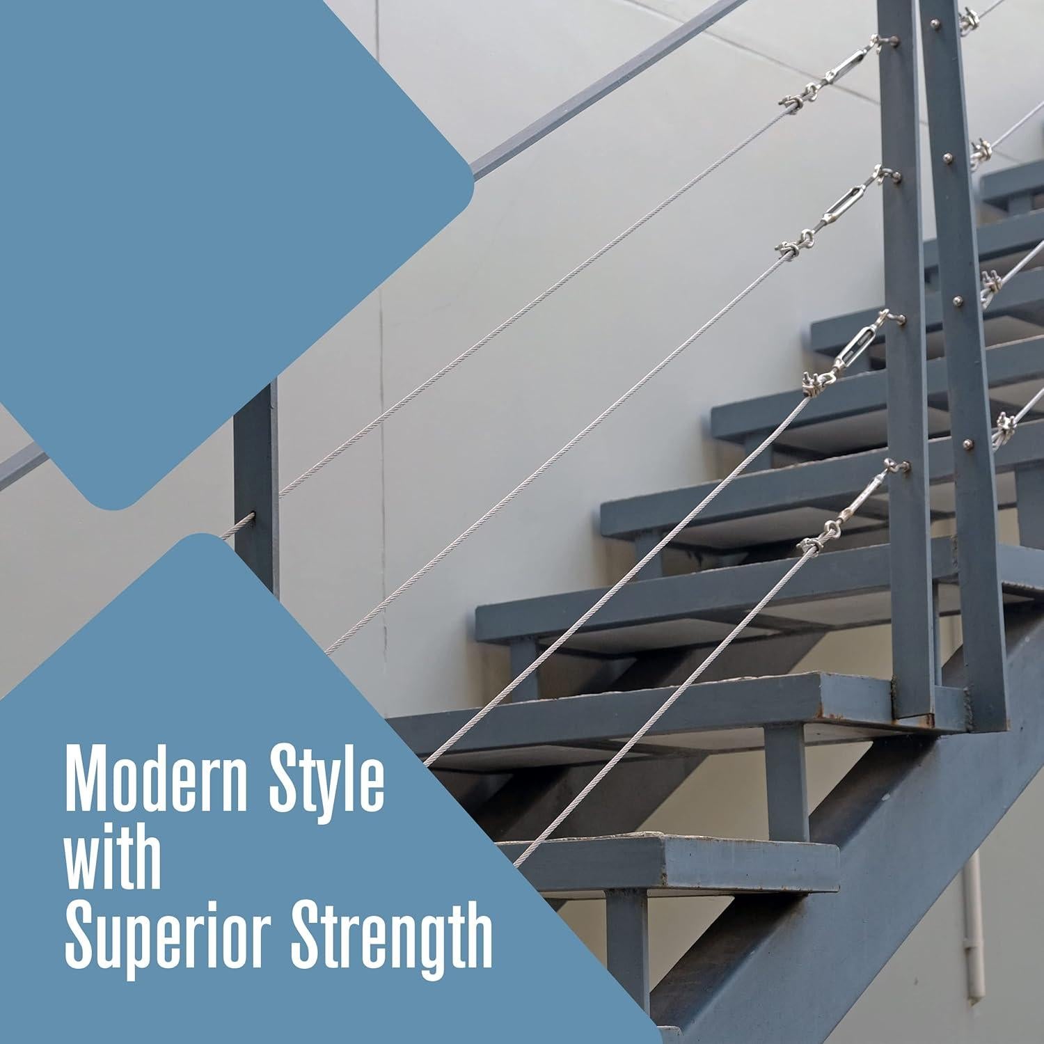 Cable de Acero Galvanizado 1/4" Houseables 400 Pies