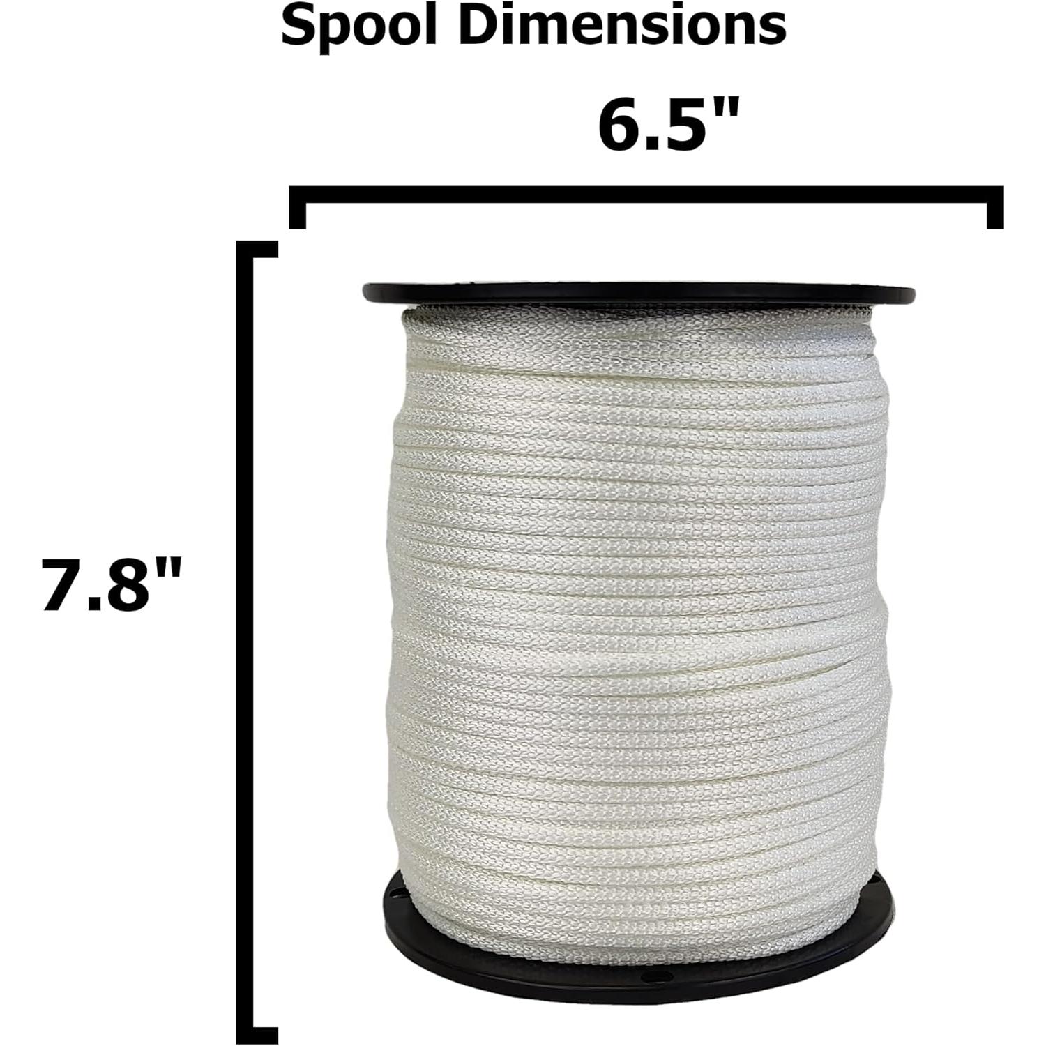 Cuerda de poliéster Dacron blanca 4.8mm 500 pies - Grado industrial