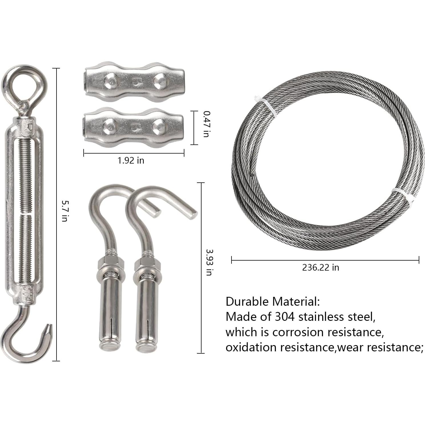 Cuerda para Ropa Portátil Skysunny 6m Acero Inoxidable Resistente