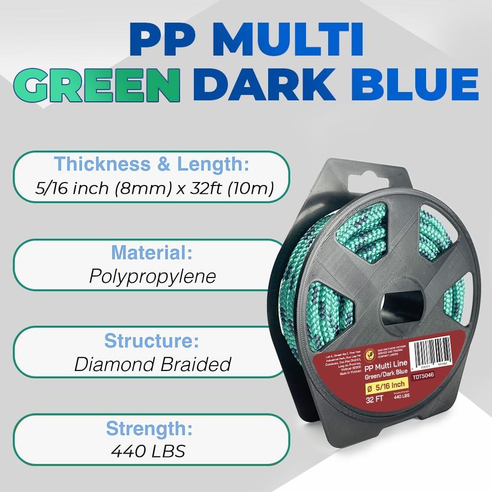 Cuerda de Utilidad 8 mm x 9.75 m GOLDEN COCK Trenzado Diamante