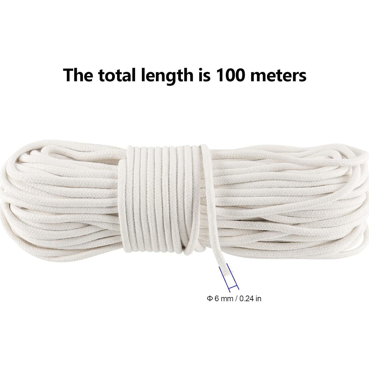 Cuerda de Sash Algodón FUNSUEI 100m 0.64cm Blanca