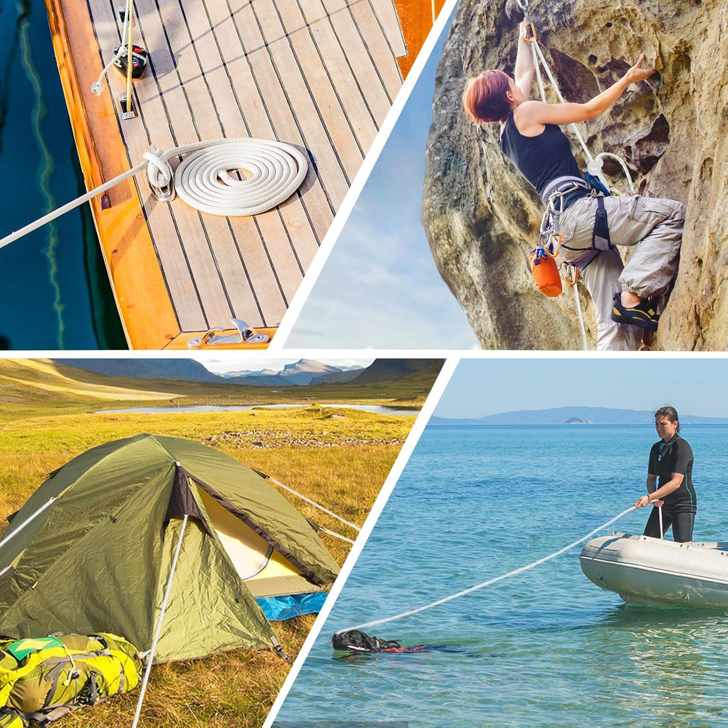Cuerda de poliéster trenzada BONSINY 30.48m 0.965cm blanca