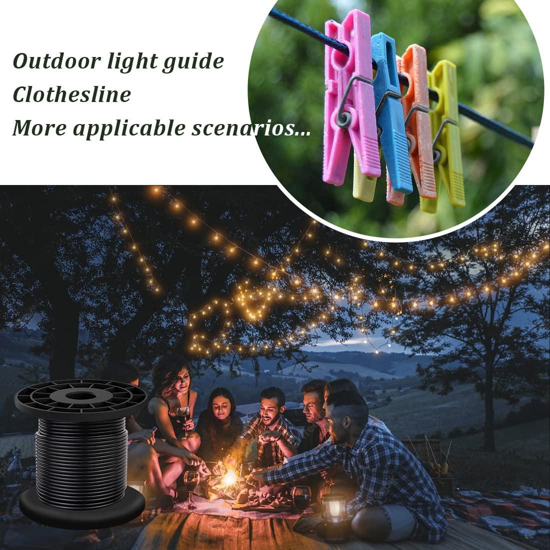 Cable de Acero Inoxidable 304 30.48m Recubierto Vinilo Negro