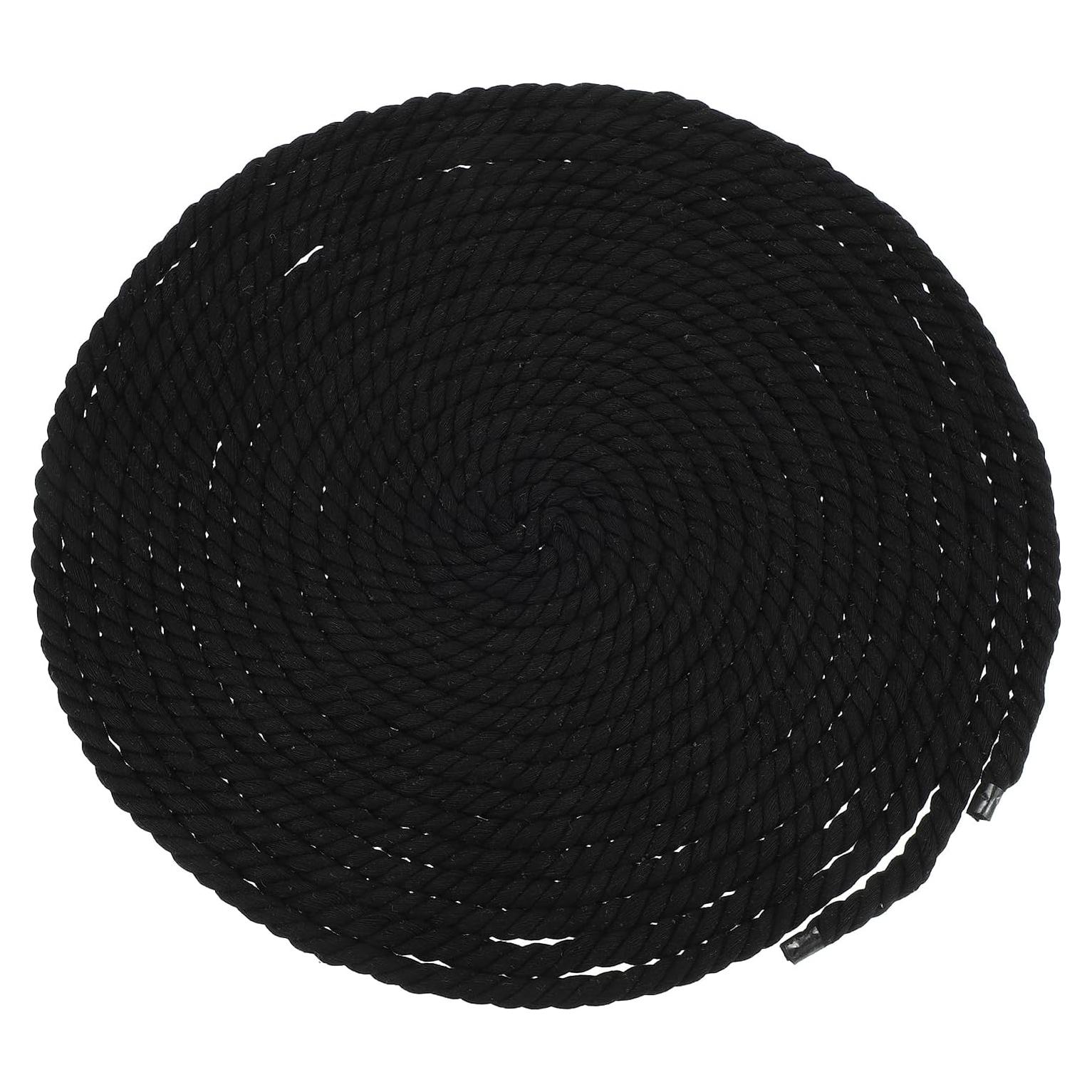 Cuerda de Algodón Negra 10mm x 9.75m MECCANIXITY para DIY