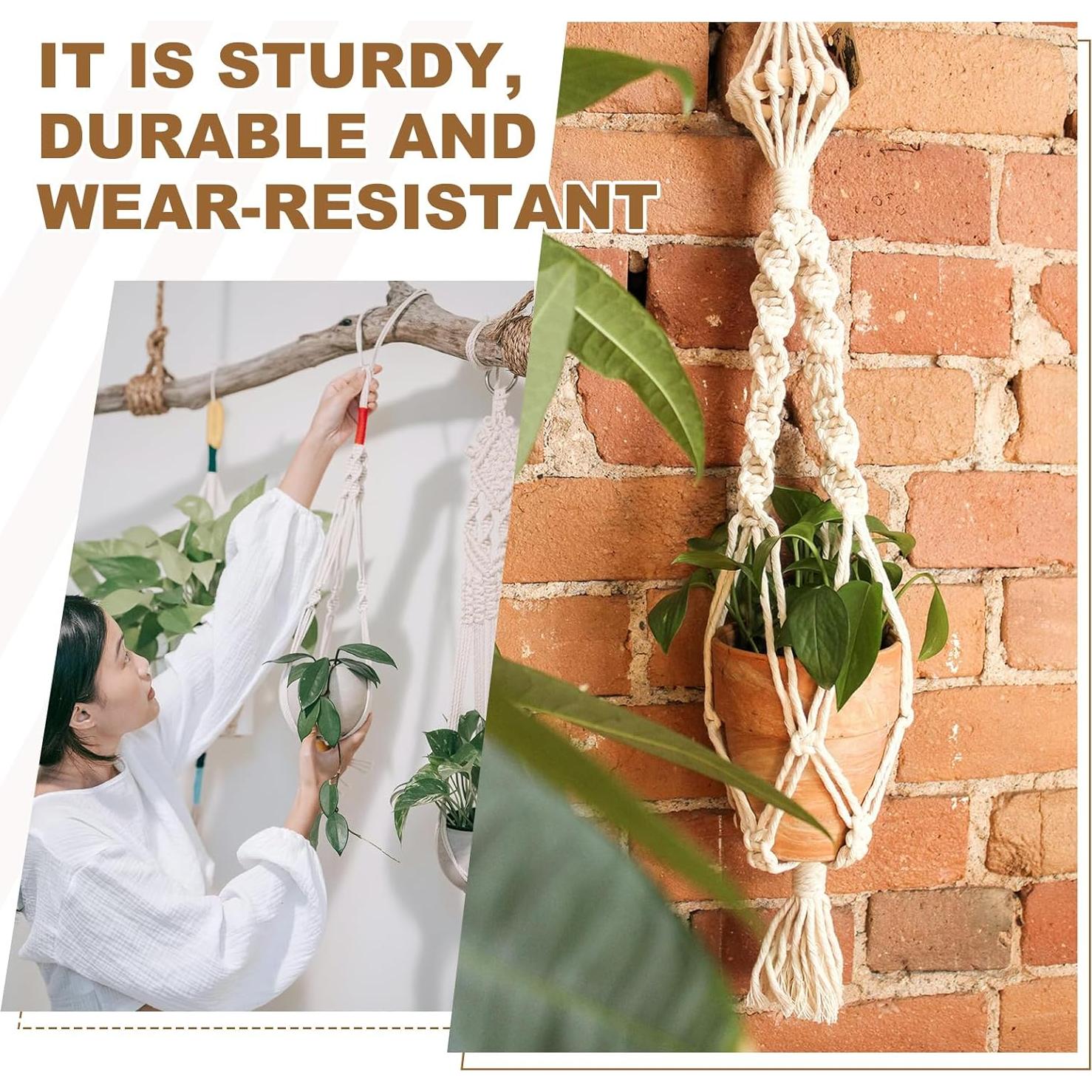 Cuerda de Algodón Negra 10mm x 9.75m MECCANIXITY para DIY