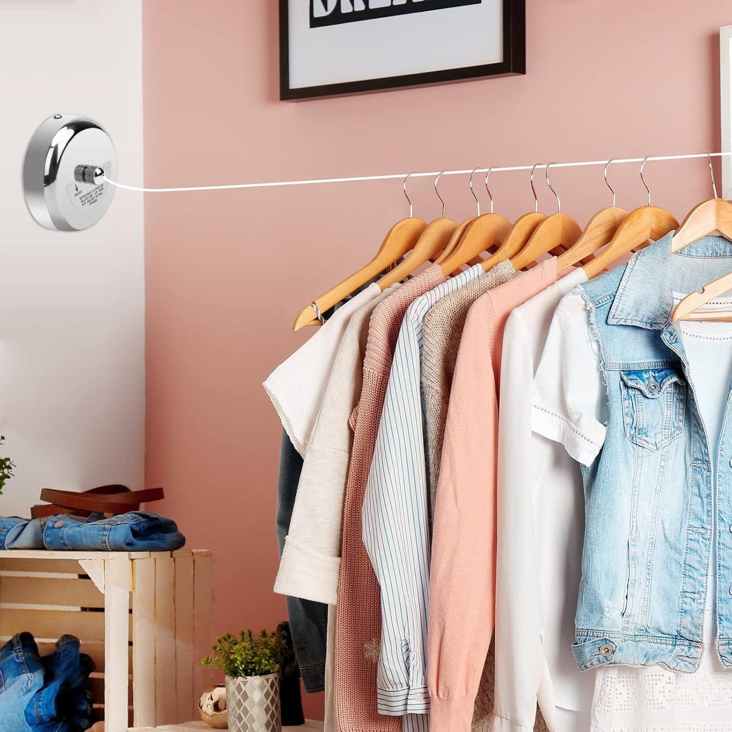 Cuerda de Ropa Retráctil Catcan 2.8m Acero Inoxidable 15kg