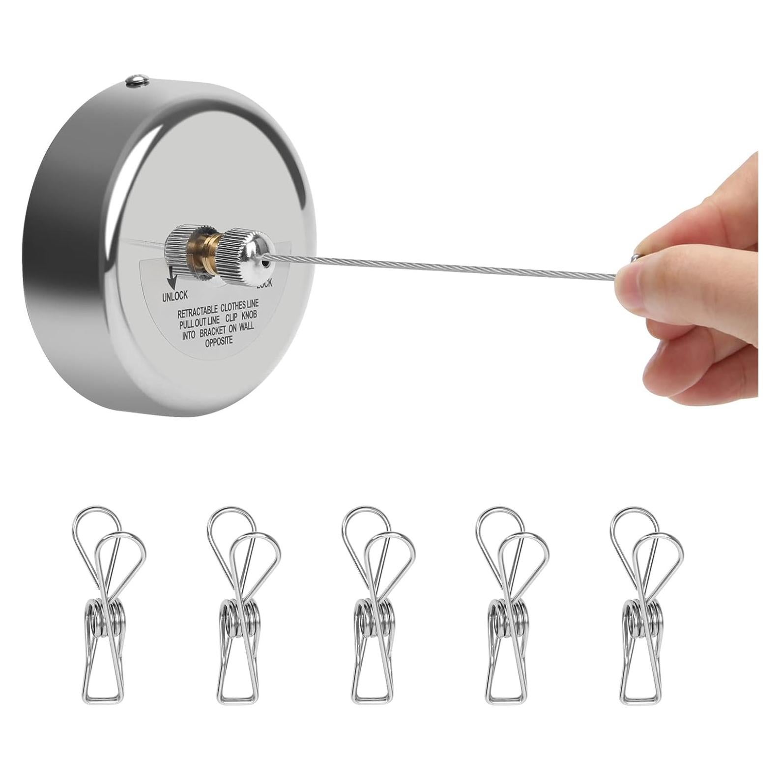 Cuerda de Ropa Retráctil Coolrunner 2.8m Acero Inoxidable 15kg