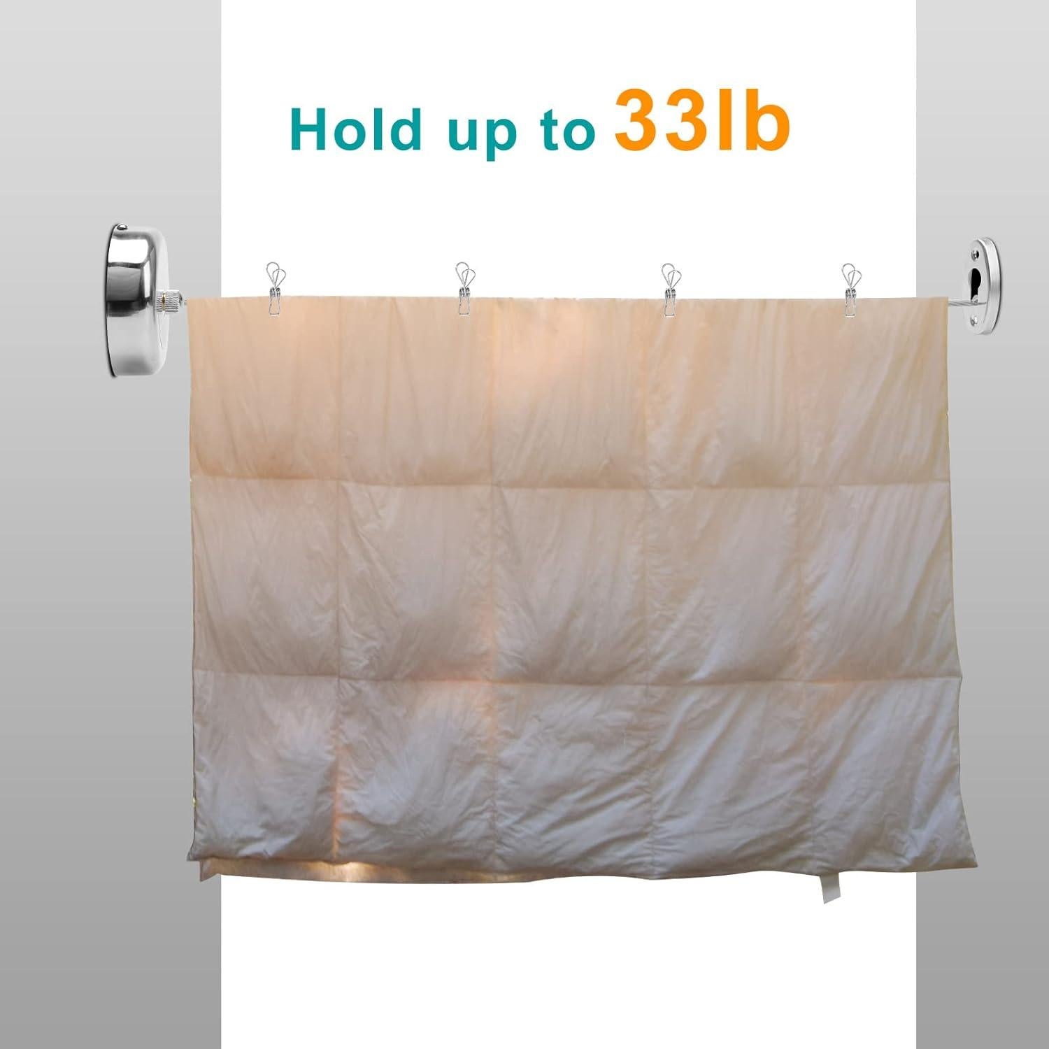 Cuerda de Ropa Retráctil Coolrunner 2.8m Acero Inoxidable 15kg