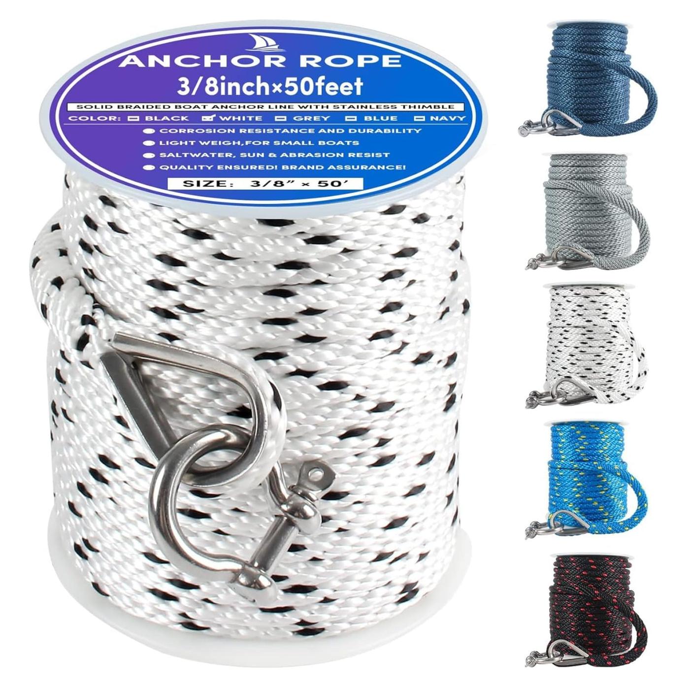 Cuerda de Ancla VEITHI 15.24 m x 0.95 cm Polipropileno