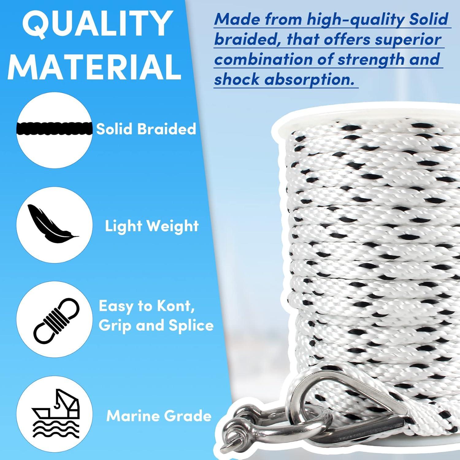 Cuerda de Ancla VEITHI 15.24 m x 0.95 cm Polipropileno