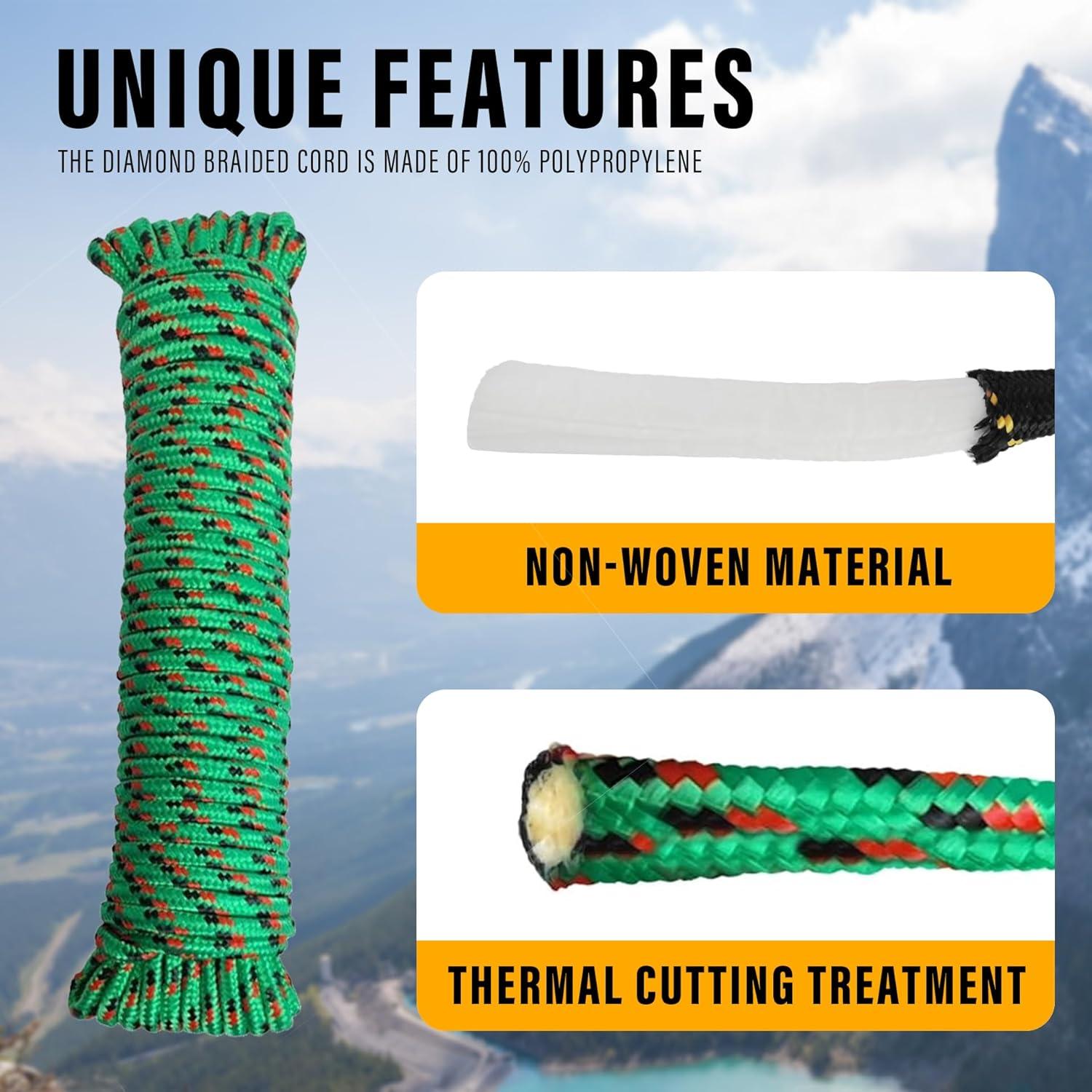 Cuerda Trenzada de Polipropileno GIAHAND 1 cm 30.48 m Verde