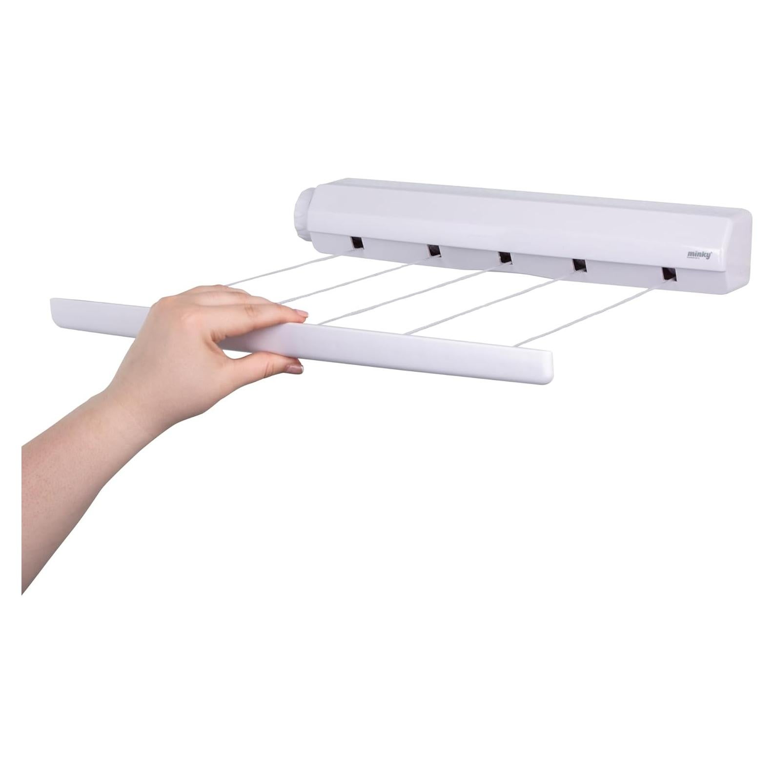 Cuerda de Secado Retráctil Minky Homecare 21.95m Blanca