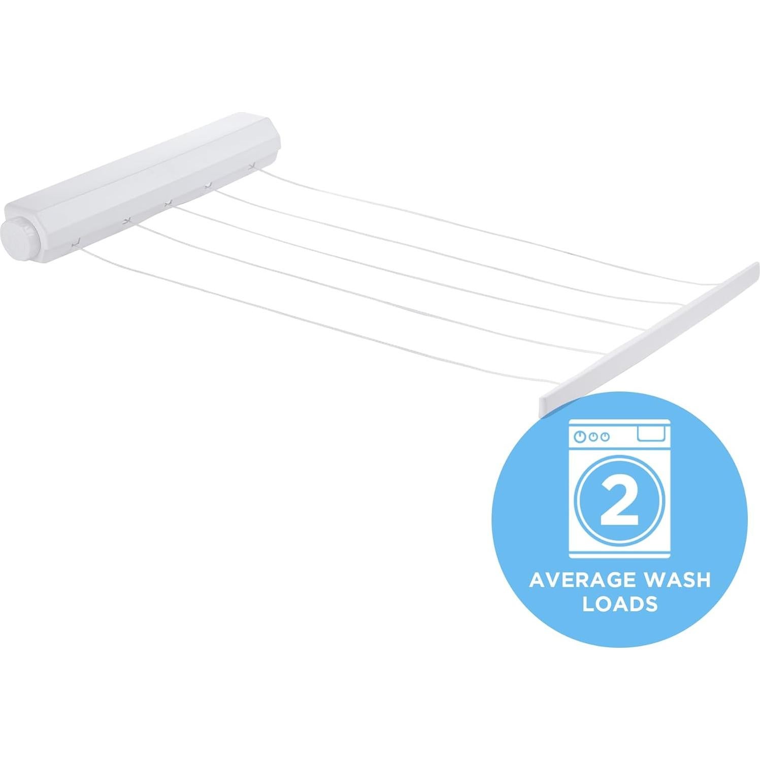 Cuerda de Secado Retráctil Minky Homecare 21.95m Blanca