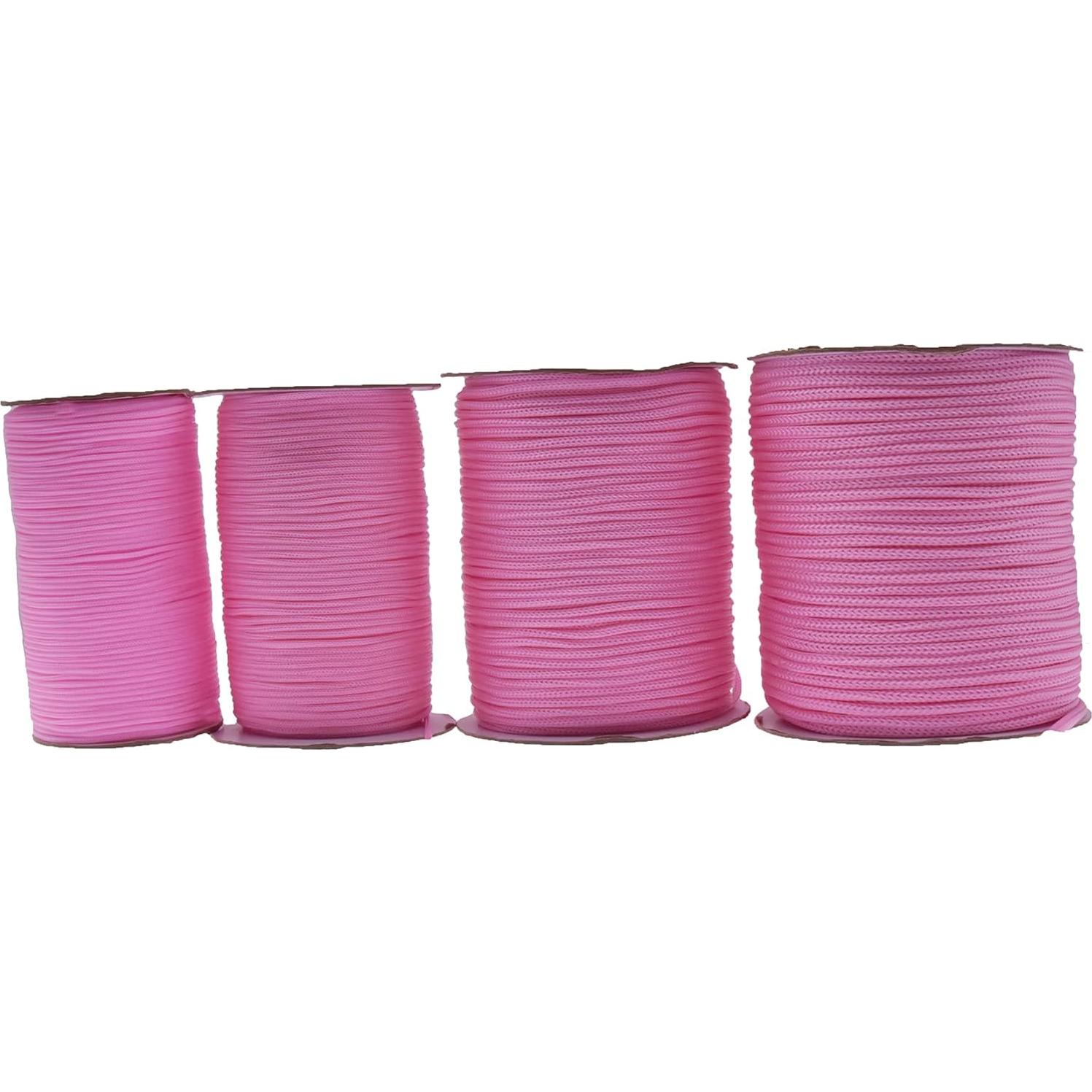 Cuerda de Polipropileno IHKFILAN 1/8" Rosa 100m Trenzada