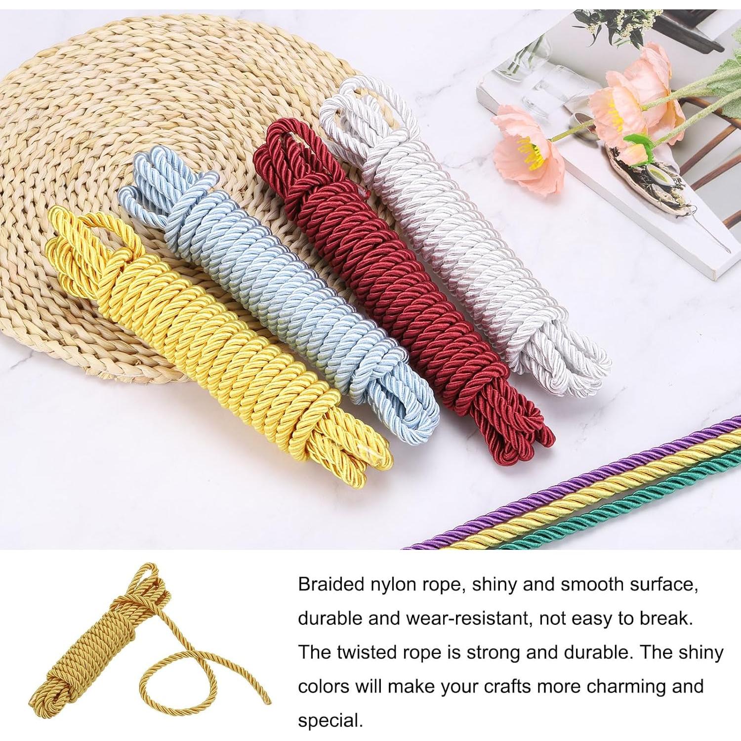 Cuerda Trenzada de Nylon Rebower 8mm x 5 Metros Dorado