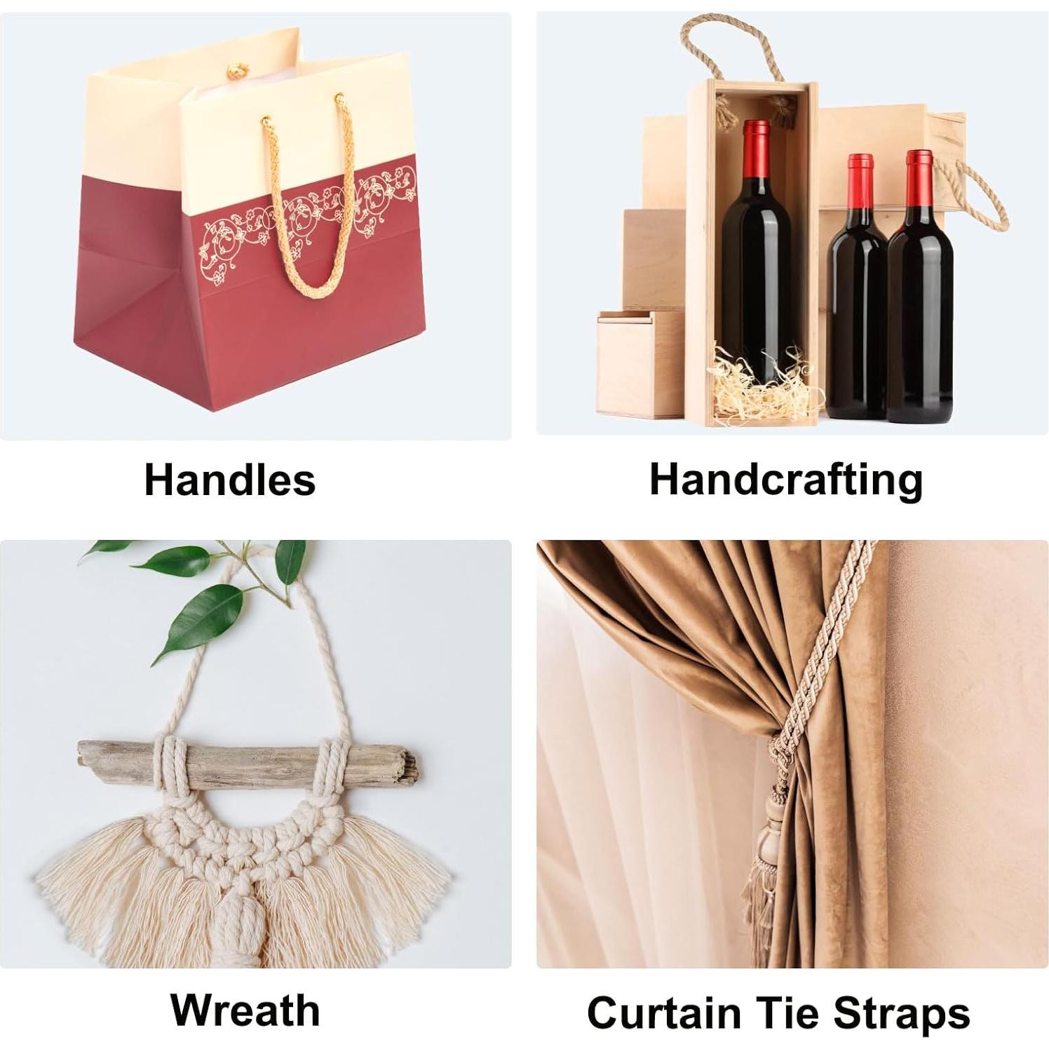 Cuerda Trenzada de Nylon Rebower 8mm x 5 Metros Dorado