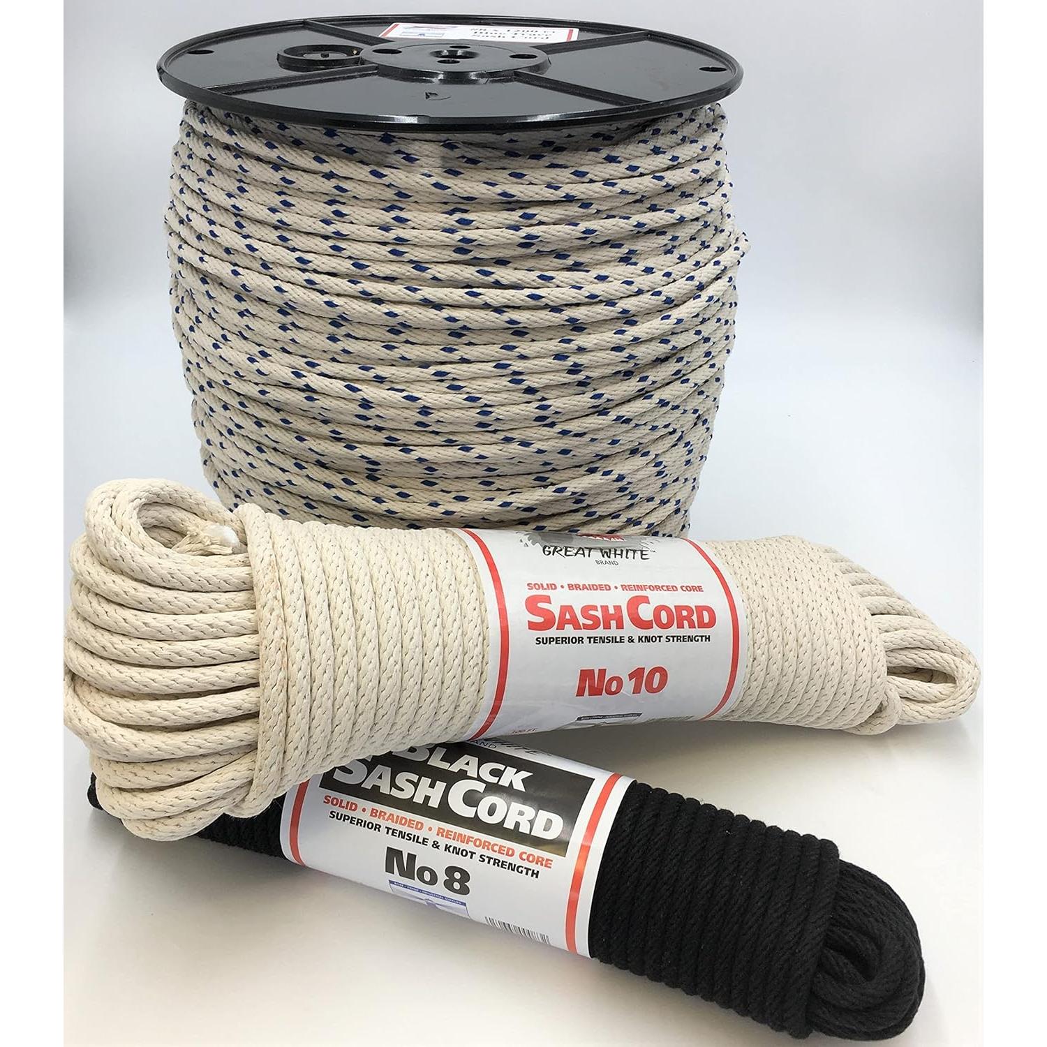 Cuerda Sash #8 30.48m Algodón Natural GREAT WHITE