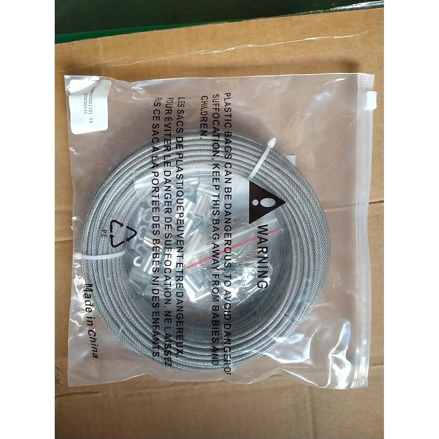 Kit de Cable de Alambre 3mm TooTaci, 30.48m Acero Inoxidable